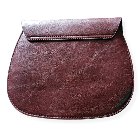 Burgundy Shoulder Bag|Burgundy Purse|Clutch|Bag - Picture 2 of 5